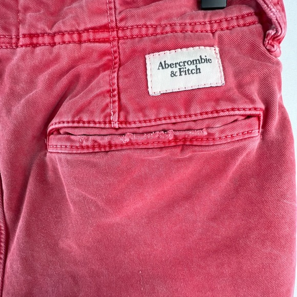 ABERCROMBIE & FITCH MENS SZ 28 RED CHINO SHORTS - Picture 5 of 6